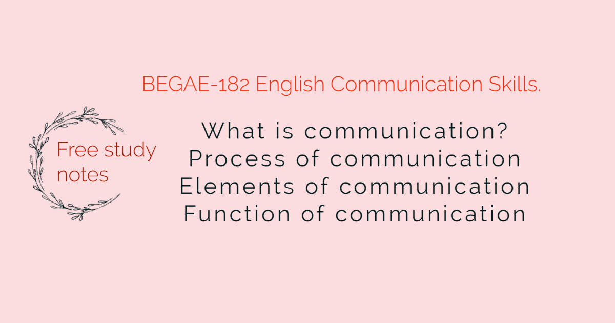 assignment english communication skills (begae 182)